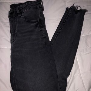 American Eagle Hi Rise Jeggings, Black Wash